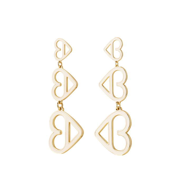 B HEART EARRINGS