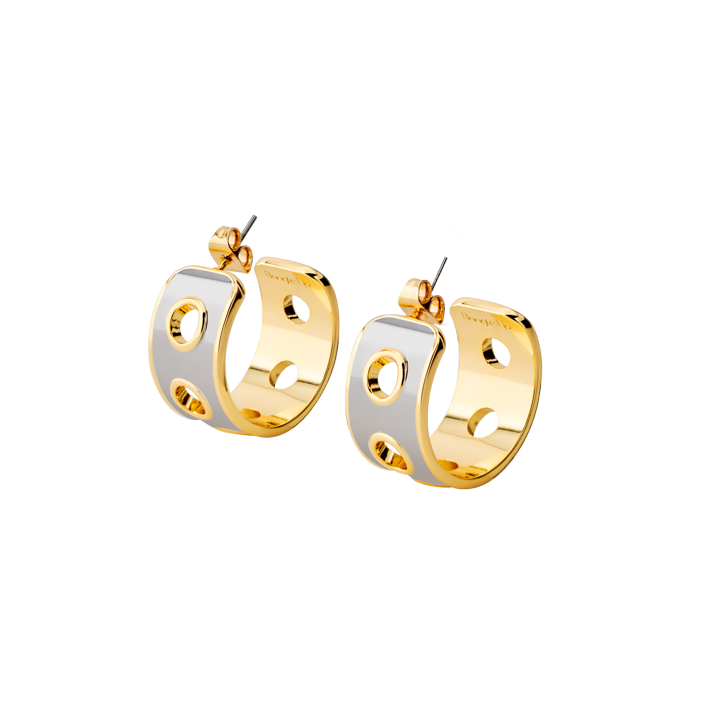 EYELET HOOPS EARRINGS - Color Option