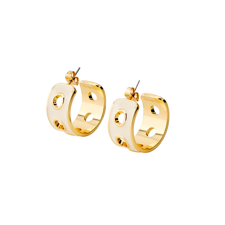 EYELET HOOPS EARRINGS - Color Option