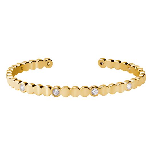 LUMI SHINE METAL & ZIRCONIUM CUFF - Color Option