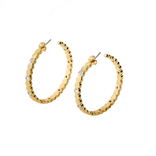 LUMI ZIRCONIUM HOOPS - Color Option